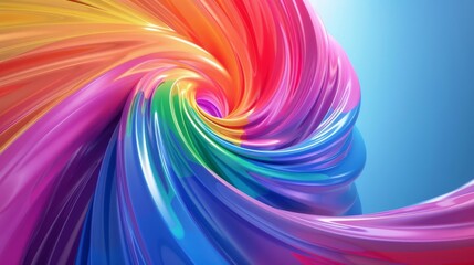 Hypnotic twist: swirls of vibrant dancing colors
