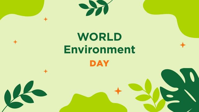 Animation Footage World Environment Day, Suitable For Go Green,Ecology,Nature Vector illustration