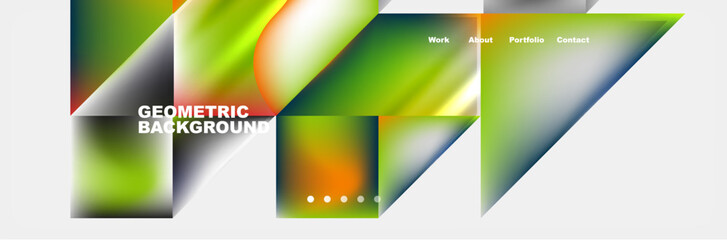 Glassmorphism geometric abstract background. Vector Illustration For Wallpaper, Banner, Background, Card, Book Illustration, landing page