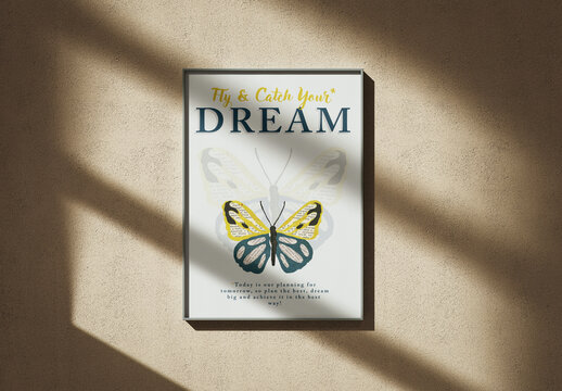 White And Yellow Wall Decor Poster