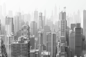 cityscape illustration by generative ai