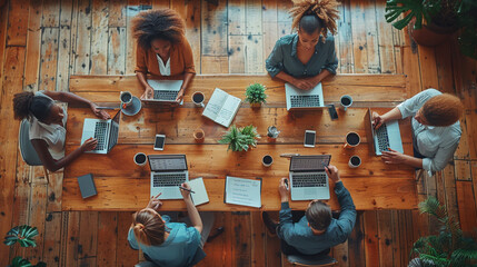 business formal meeting conference discussion with coworker shareholder or client concentrate private ideas data report analysis businesspeople working find solution together in office,