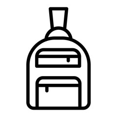 Shoulder Bag Vector Line Icon Design