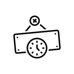 Black line icon for board 