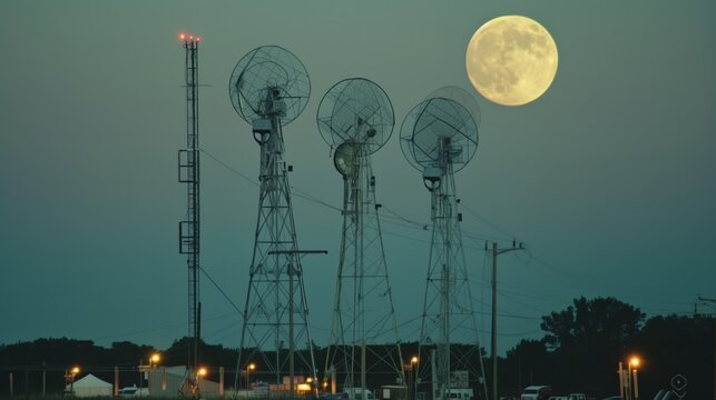Ham radio enthusiasts held a moonbounce event, using antennas to bounce radio signals off the moon globally.