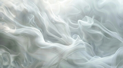 Obraz premium Pearl white smoke waves drift, symbolizing ethereal purity and a transcendent state,