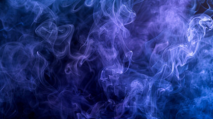 Obraz premium Mysterious allure of swirling indigo smoke, perfect for magical designs,