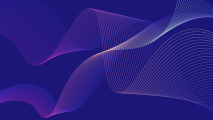 a close up of a wave of lines on a blue background