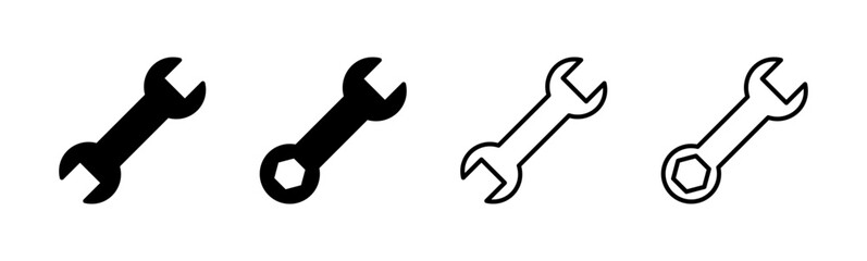 Wrench icon set. repair icon vector. tools icon vector