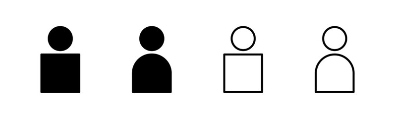User Icon set. person sign. people icon.