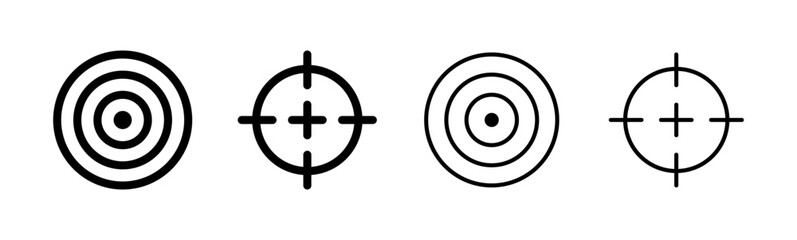 Target icon set. goal icon vector. target marketing icon vector
