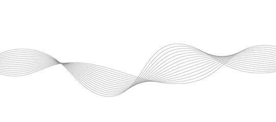 Abstract vector modern gradient white background with grey wavy lines.