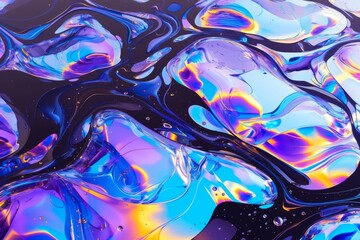 Vibrant fluid shapes for digital art