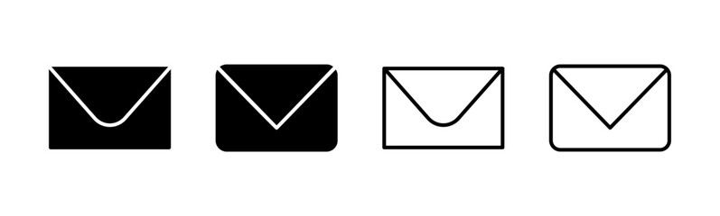Mail icon set. email icon vector. E-mail icon. Envelope illustration