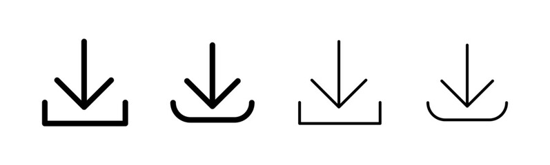 Download icon set. Download vector icon