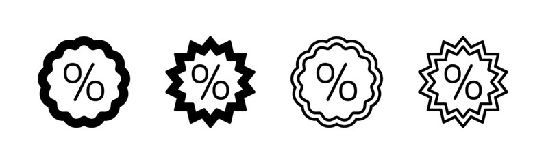 Obraz premium Discount icon set. Discount tag icon.