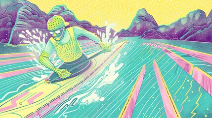 Canoe slalom racer navigating through gates, precision and speed