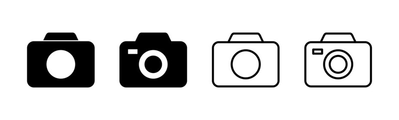 Camera icon set. photo camera icon. camera photography icon.