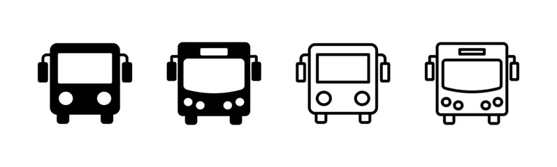 Bus icon set. bus vector icon