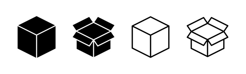 Box icon set. box vector icon, package, parcel