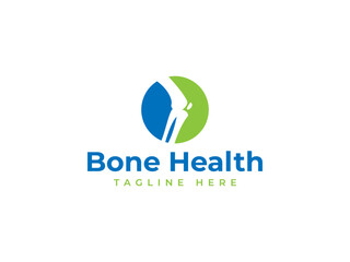 bone care logo vector illustration. knee bone logo template