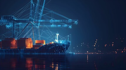 ship at night