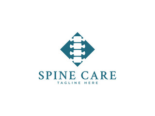 bone care logo vector illustration. spine bone logo template