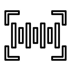 Barcode Vector Line Icon Design