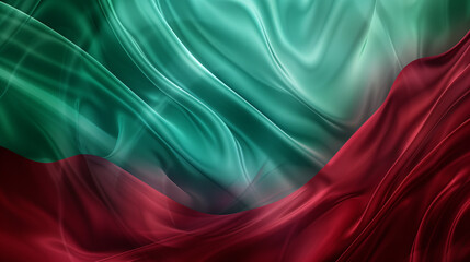 The Italian flag's red, white, and green silk fabric flows gracefully, highlighting its iconic colors.