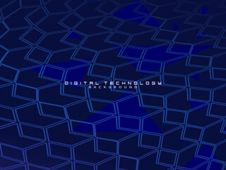 Futuristic blue background digital technology, cyber nano information, abstract communication, future technology data innovation, internet network speed connection.