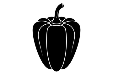 Bell Pepper silhouette vector illustration