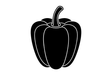 Bell Pepper silhouette vector illustration