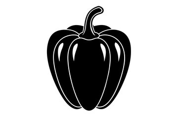 Bell Pepper silhouette vector illustration