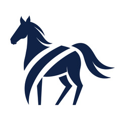 horse silhouette  on white background vector illustration