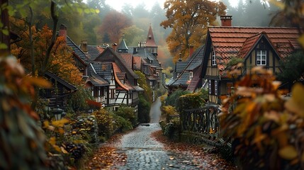 HalfTimbered Houses in a Charming German Village A Journey Through Time and Tradition