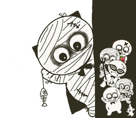 cat ghost halloween