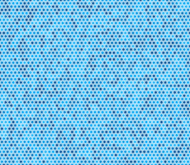 Geometric background. Hexagon mosaic background with inner solid cells. Blue color tones. Small hexagon geometric shapes. Seamless pattern. Tileable vector illustration.