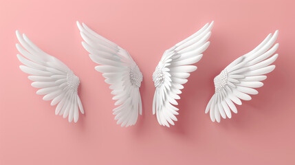 Obraz premium White cute wings 