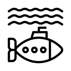 submarine line icon