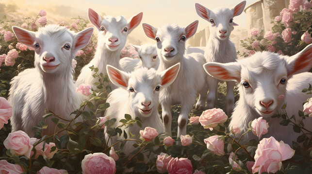 Fondo animado de cabras