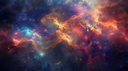 Naklejka premium A celestial tapestry of constellations, woven together with stardust and cosmic threads