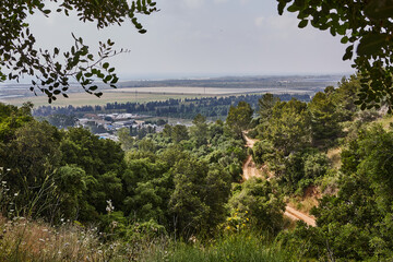 View from Zichron Yaakov of the sea and the vast expanses of Israel