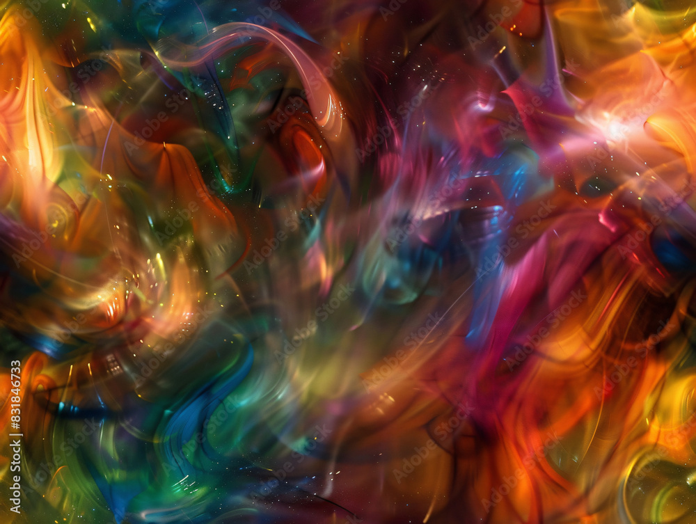 Poster abstract colorful swirls with glitter for background and design with copy space text for website and