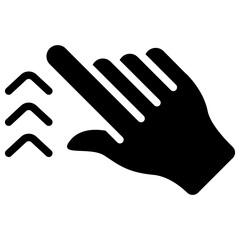 swipe up solid icon