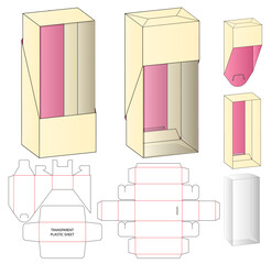 Box packaging die cut template design. 3d mock-up