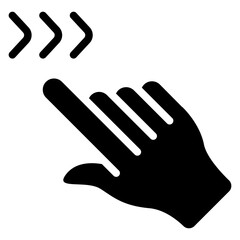 Obraz premium swipe solid icon