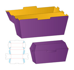 Box packaging die cut template design. 3d mock-up