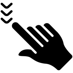 swipe down solid icon