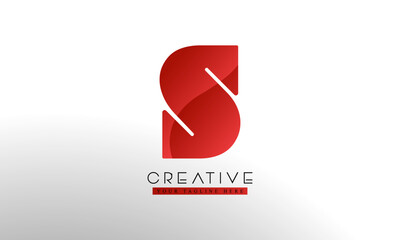 Letter S logo from abstract shapes. Colorful monogram sign logotype. Vector illustration.