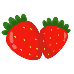 strawberry on white background